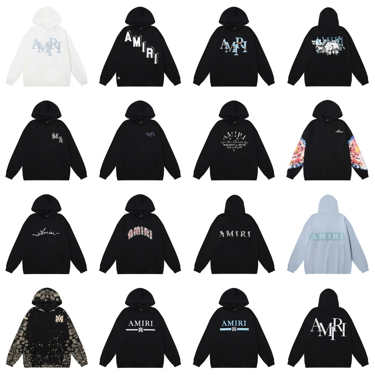 men's graffiti embroidered hooded sweatshirt